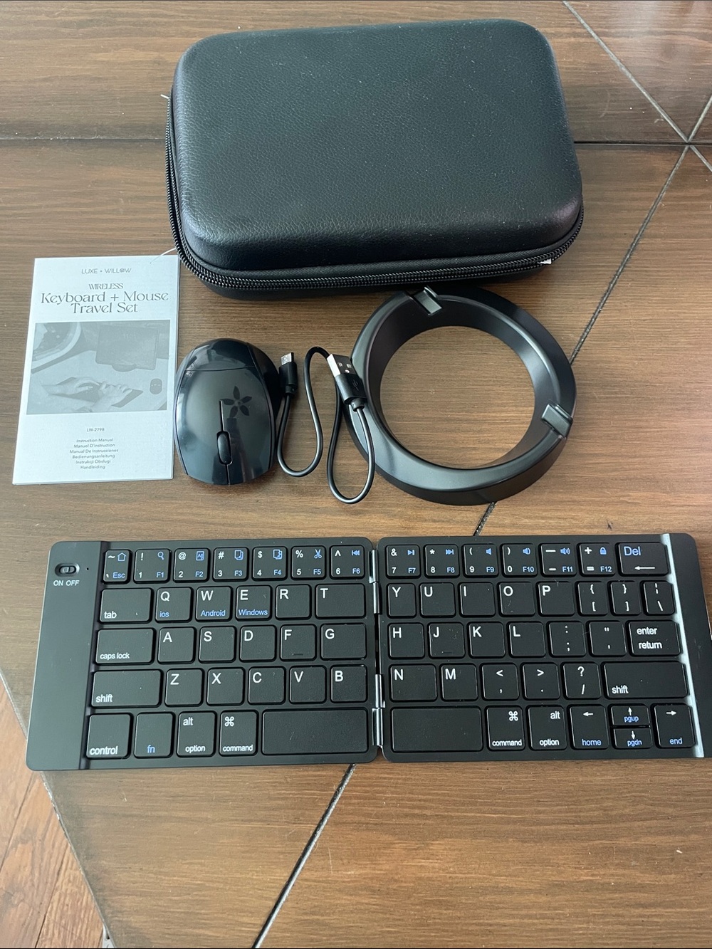 Travel Keyboard & Mouse Set in Black